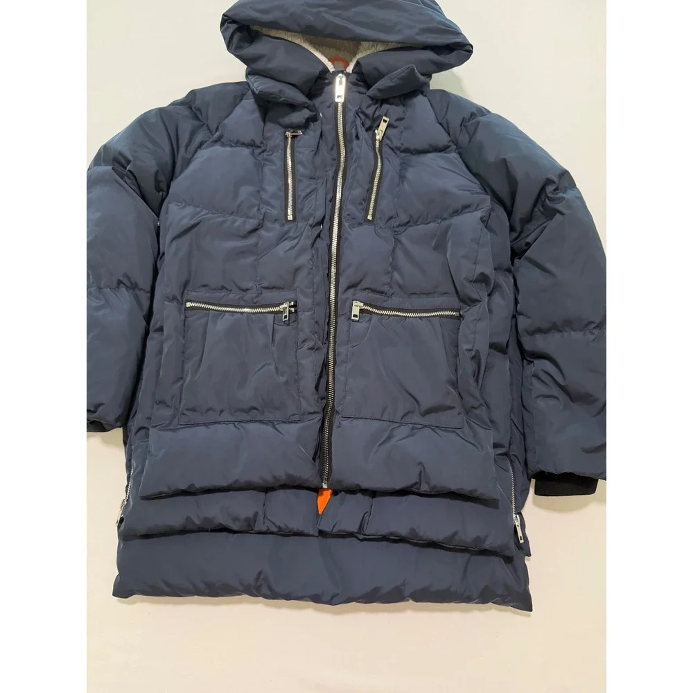 Orolay Kids Down Coat Navy Blue Puffer Jacket Fleece Hood 140 10-11Y YRF092T